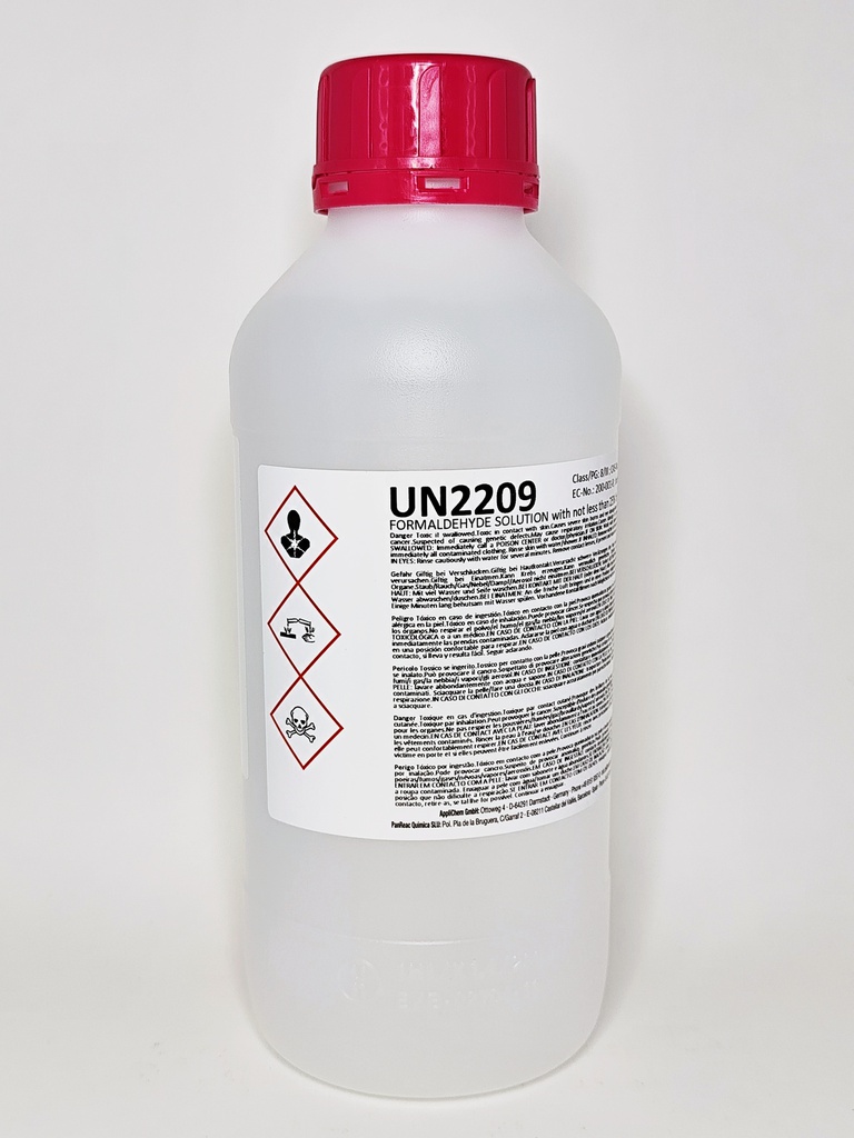 FORMALDEHÍDO 37 - 38 % ESTAB. CON METANOL PRS-CODEX  1000 ML.