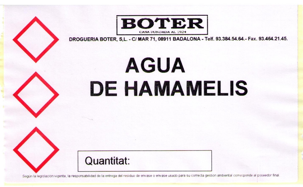 AGUA DE HAMAMELIS BOTER