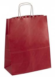 BOLSA KRAFT ROJA 35X16X40 50U.