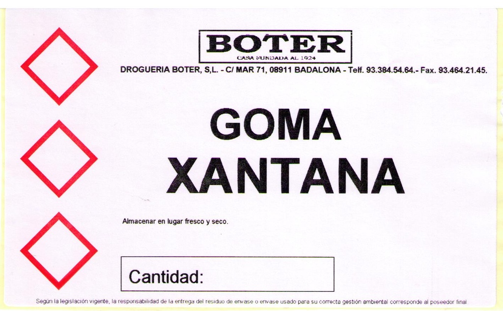 GOMA XANTANA (SATIAXANE CX 91) BOTER