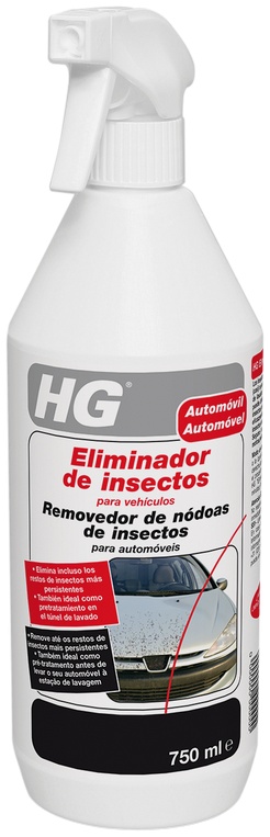 HG ELIMINADOR DE INSECTOS PARA COTXES 750 ML