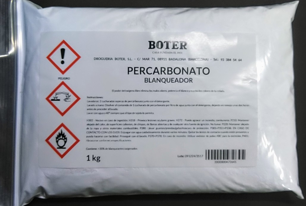 PERCARBONATO BLANQUEADOR POLVO BOTER