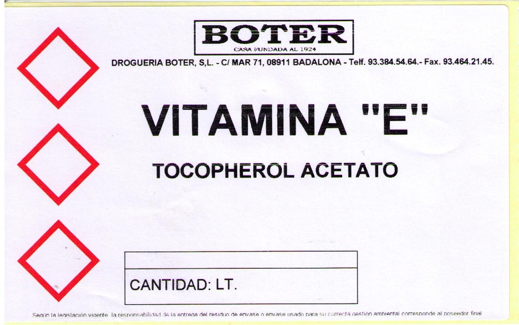 VITAMINA E ACETATO TOCOFEROL BOTER