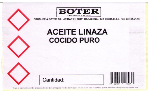 ACEITE DE LINAZA COCIDO PURO BOTER