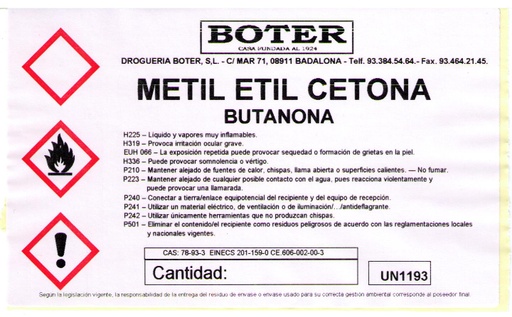 METIL ETIL CETONA BOTER