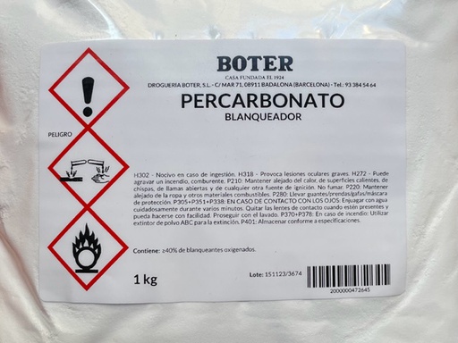 PERCARBONATO SODICO POLVO BOTER 1 KG.