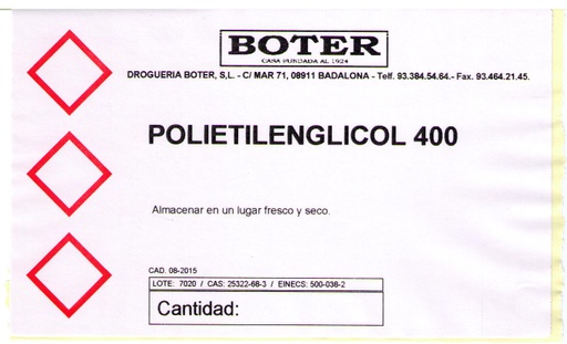 POLIETILENGLICOL 400 BOTER