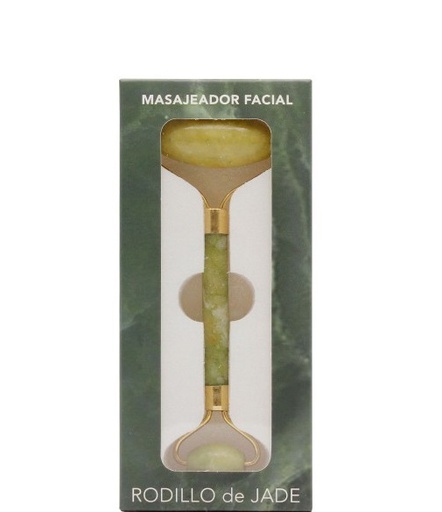 [60003] MASAJEADOR FACIAL PEDRA JADE 2 RODILLOS